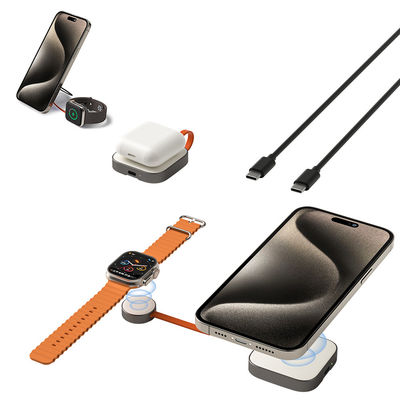 kaufen Magnetische Iphone drahtlose Ladegerät Square Portable 2 in 1 Magsafe Ladegerät online manufacture