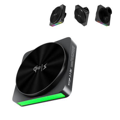kaufen 9-Farbe Umgebung Leichtwagen drahtloses Ladegerät, 15w schnelles Laden drahtloses Ladegerät Metallplatte Schwarze Technologie Sound Pickup online manufacture
