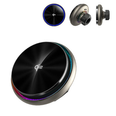 kaufen Starry Sky Light Magnetic Car Wireless Charging Bracket eingebaute leise Kühlventilator CD Muster Linsen High-End Metallrahmen online manufacture