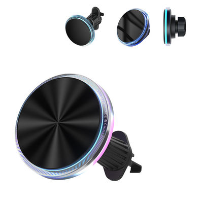 kaufen Iphone Wireless Charger Crystal Ambient Light Design Magnetic Stable Car Charging Fast One Hand Operation online manufacture