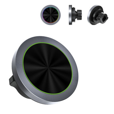 kaufen Aluminiumlegierung Textur RGB Lichteffekt Verstellbares Magsafe Wireless-Ladegerät Für Autophone-Halter Schnelles Laden Einhandbetrieb online manufacture