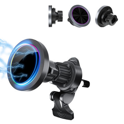 kaufen Kabellose Ladestation für Autotelefonhalterung, Aluminiumlegierung, RGB-Lichteffekt, einstellbar, Schnellladung, Einhandbedienung online manufacture