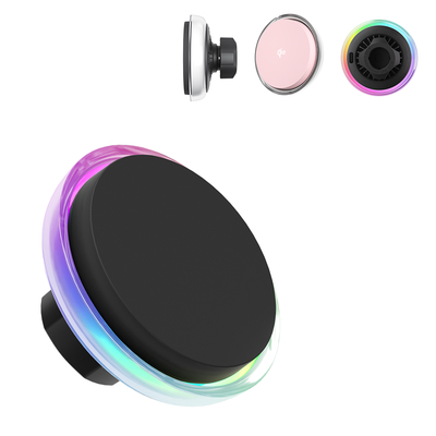 kaufen 15W/10W/7.5W/5W Ausgangsleistung Magsafe Auto Mount mit Kristalltextur und magnetischer Verstärkung für sicheres drahtloses Laden online manufacture