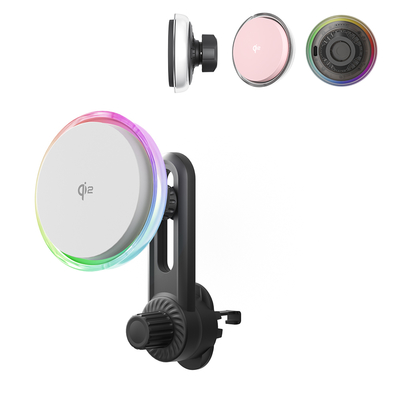 kaufen QI2-zertifiziertes magnetisches Auto-Mount-Wireless-Ladegerät mit Kühlventilator und Sternenlicht für Automobile online manufacture