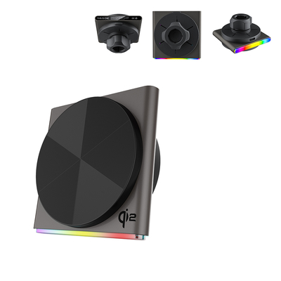 kaufen iPhone Auto-Ladegerät Superstarke Magnetische Saugkraft 360-Grad-Drehung Kabelloses 9-Farben-RGB-Licht Schnellladen online manufacture