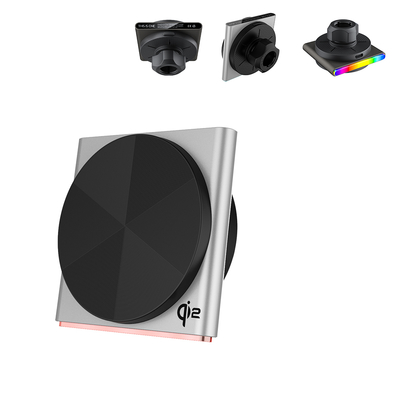 kaufen 15W kabelloses Ladegerät für Autos, ultradünnes Design, 9-farbiger RGB-Lichteffekt, magnetische Saugfunktion, Einhandbedienung, Schnellladung online manufacture