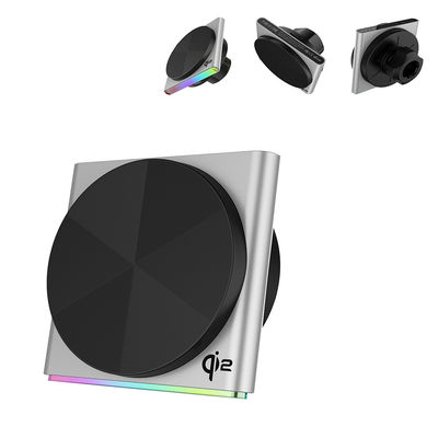 QI2 Ultra-Thin Design Pickup Lampe, Metall, Super starke magnetische Saugkraft, drahtlose Auto-montierte 9-Farbe RGB Lichteffekt Projektion Umgebungslampe, Einhandbetrieb, 360-Grad-Rotation, schnelle Aufladung