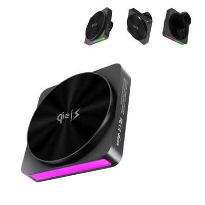 QI2 Einstücksgeregeltes Vollmetall-Design Magsafe Wireless Charger Auto Mount 9 Helle Farben Vollmetall Textur