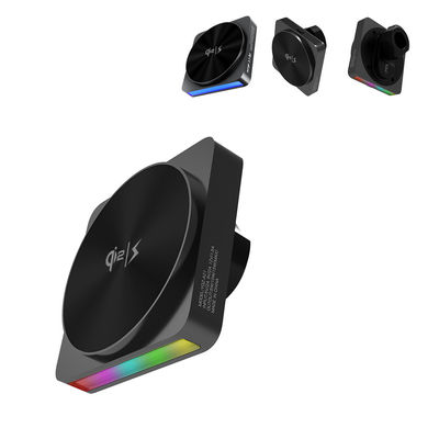 Erweiterte Iphone-Ladegeräte Stand 9 helle Farben Wechseln Auto magnetische drahtlose Ladegerät mit 15w schnelles Laden dünn und langlebig