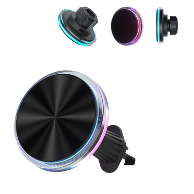 Iphone 15 Pro Max Ladegerät Umgebungsmagnetische Autohalterung mit 1,7 kg starker Magnetanziehung und anpassbaren RGB-Leuchten