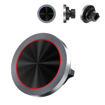 Kleines und dünnes magnetisches Auto-Mount Wireless-Ladegerät mit versteckter Licht-Aus-Funktion für ein ordentliches Aussehen