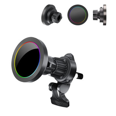 Einstellbare RGB-Lichteffekt-Wireless-Ladestation für Autophone-Halter mit Einhandbetrieb