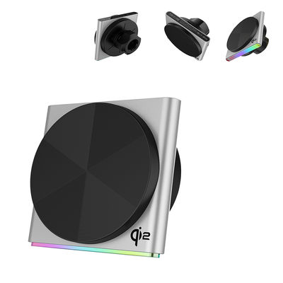 Metall Wireless Ladestation Ultra-Dünnes Design 9-Farben RGB-Lichteffekt Magnetische Saugfunktion Einhandbedienung Schnellladung